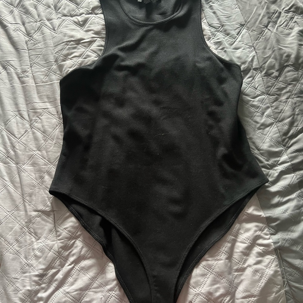 Black Sleeveless Bodysuit
